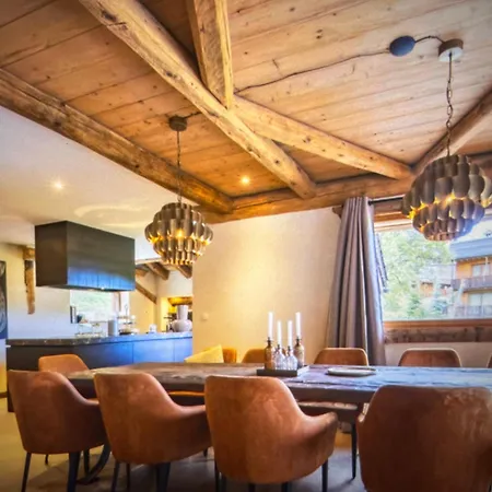 Spacious Chalet Rooftop View Big Terrace Megeve